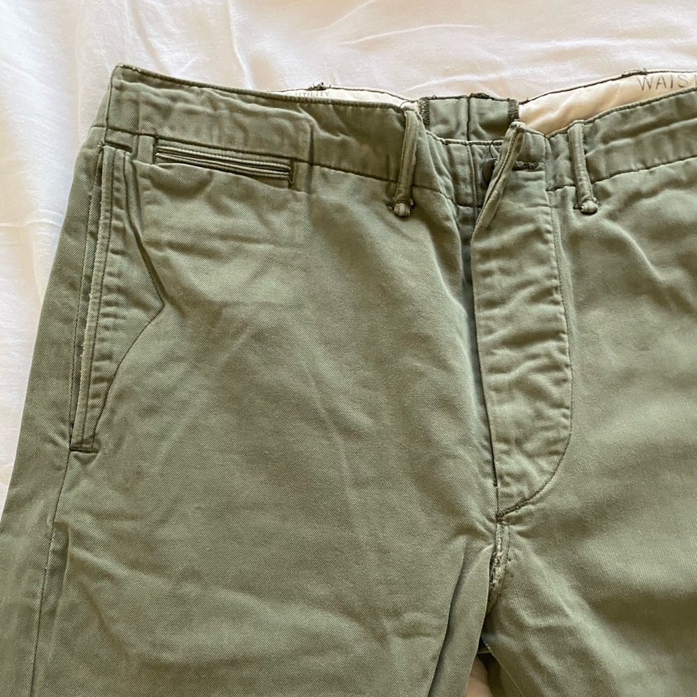 DOUBLE RL MILITARY KHAKI CHINOS